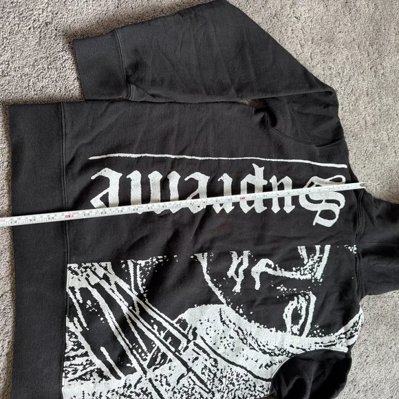 Supreme Charcoal Men's Pullover Hoodie - Picture 7 of 8